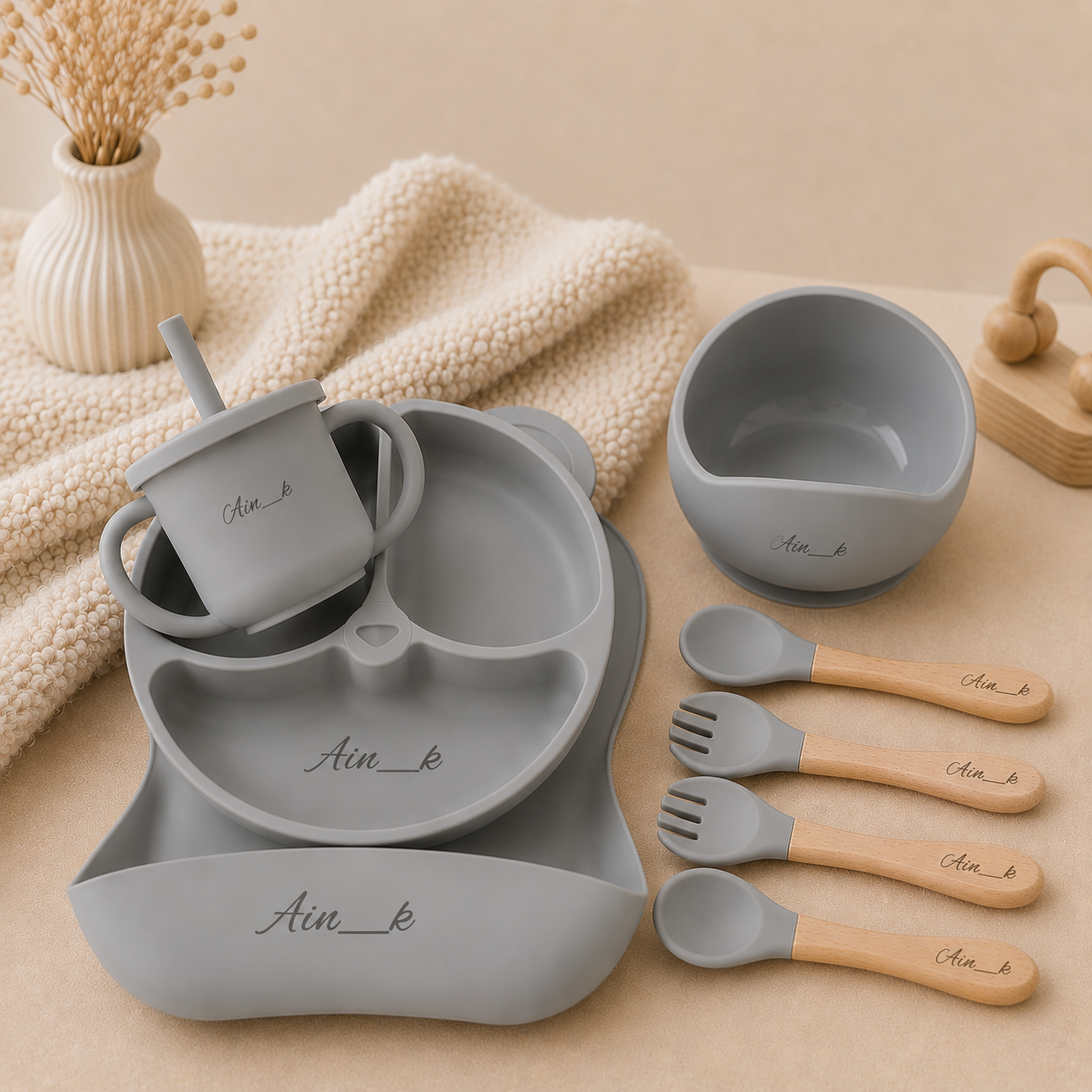Vaisselle Silicone Personnalisable